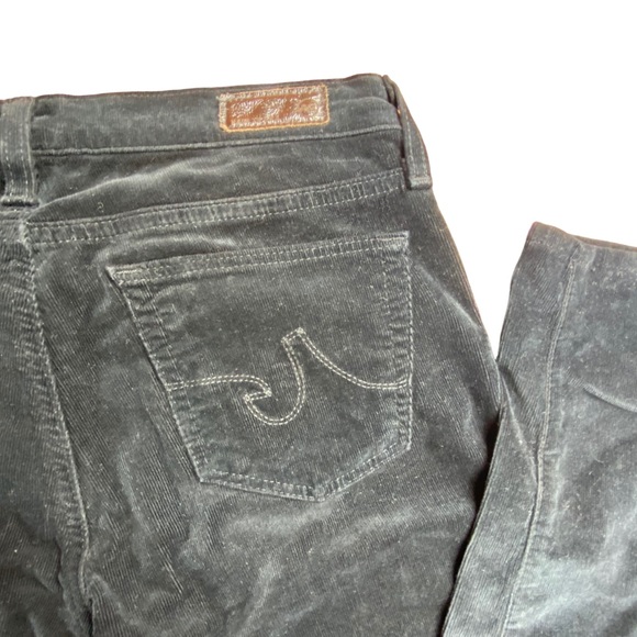 AG Adriano Goldschmied the Stilt Cigarette Leg in Black  Charcoal Corduroy 27 - Picture 7 of 10